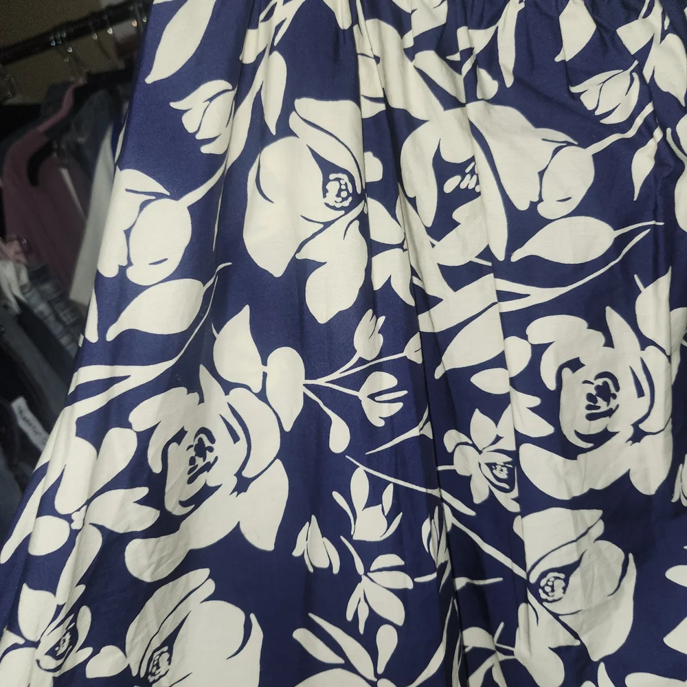 a new day Navy and White Floral A-Line Skirt - Picture 2 of 4